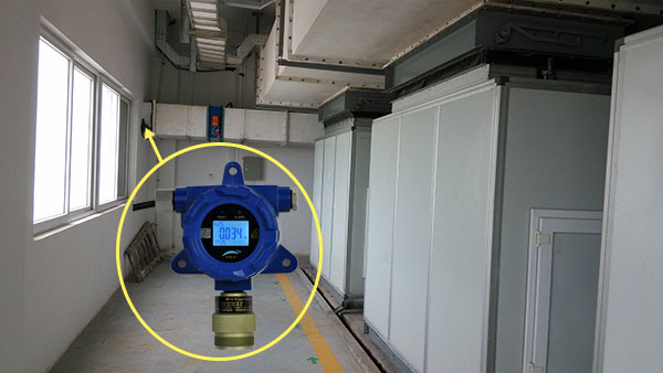 化工园区新风系统TVOC检测应用案例现场安装图1